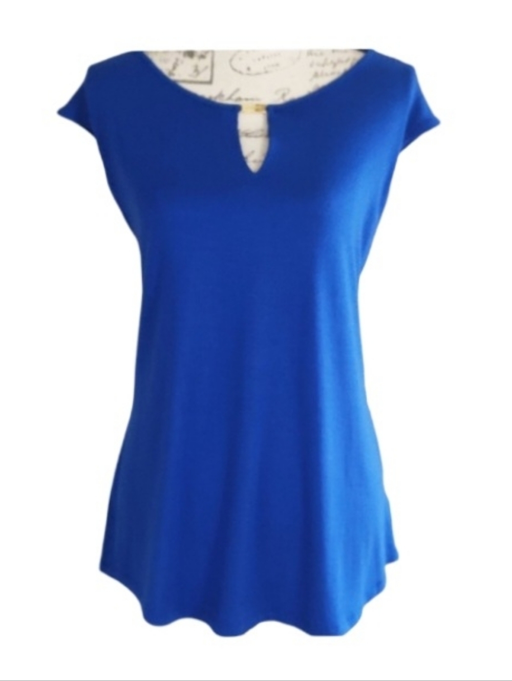 Ellen Tracy blue tank top.